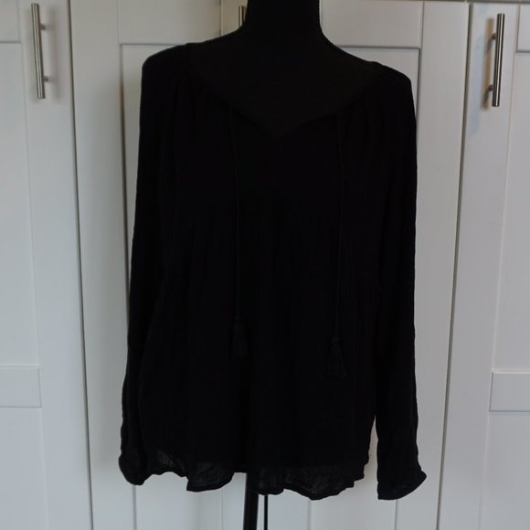 Old Navy Long Sleeve V Neck Blouse Size M - Picture 1 of 4